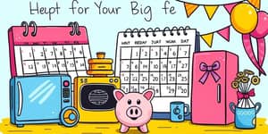 Plan major purchases like events and appliances in advance